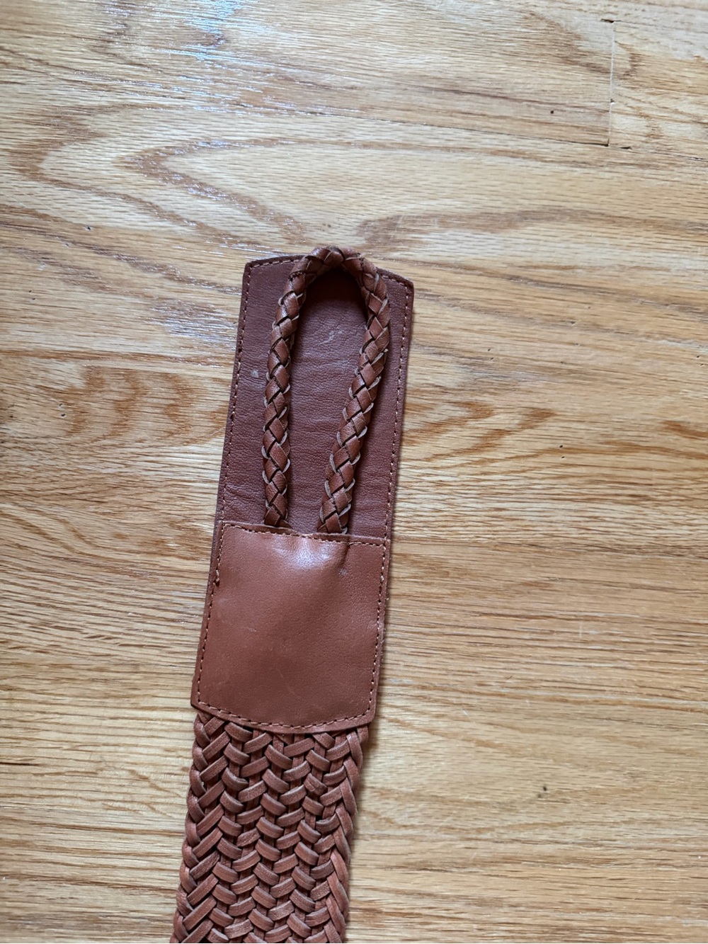 Braided Leather Waist Belt in Cognac Brown/ Music Festival Wear